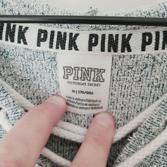 Victoria's Secret PINK Terry Hoodie in Blue Size Medium - Picture 6 of 7